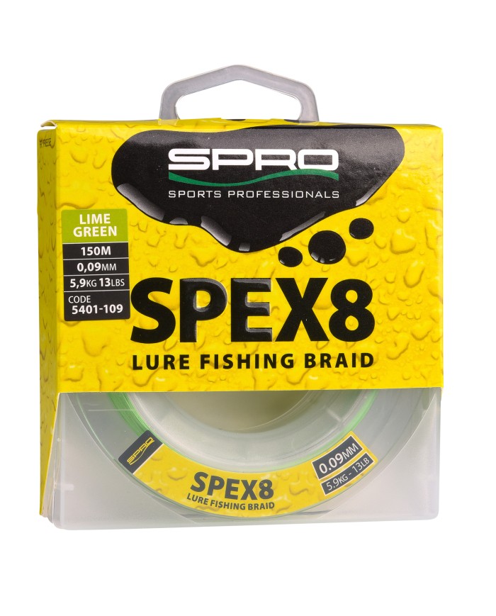 Plecionka Spro Spex8 Lime Green 0.09mm 150m