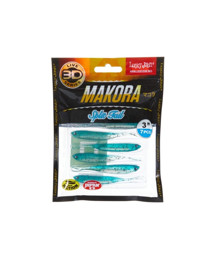 Guma Lucky John 3d Makora Split Tail 3" 7.6cm - X02