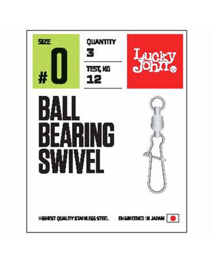 Krętlik z agrafką Lucky John 18kg 3szt