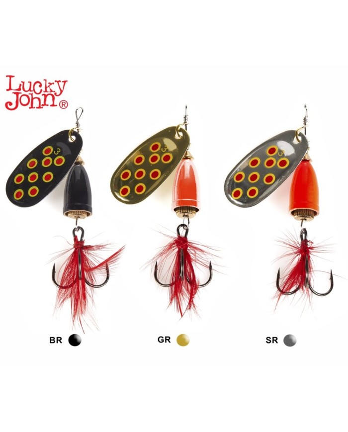 Zestaw obrotówek Lucky John Spin 03, 8g 3szt