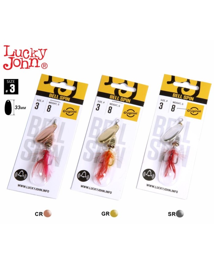 Zestaw obrotówek Lucky John Spin 03, 8g 3szt