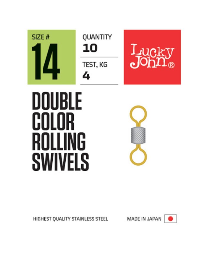 Krętlik Lucky John Double Color 4kg 10szt