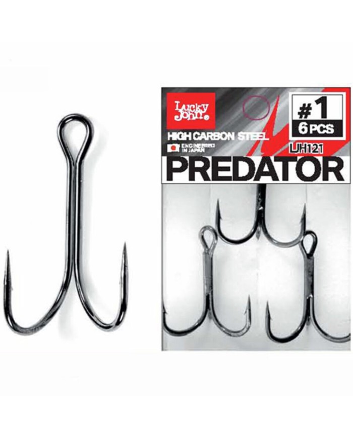 Podwójny Hak Lucky John Predator Ljh126 roz. 2/0 - 4szt