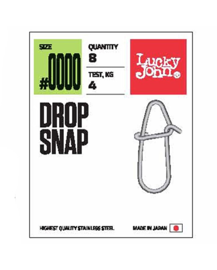 Agrafka Lucky John Drop Snap 9kg 8szt