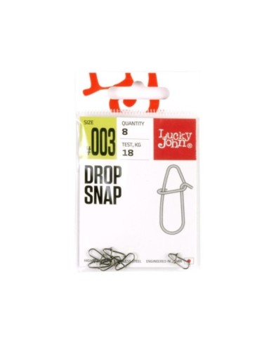 Agrafka Lucky John Drop Snap 18kg 8szt