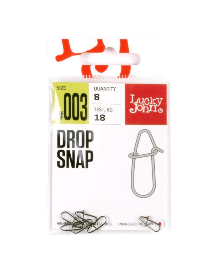 Agrafka Lucky John Drop Snap 18kg 8szt