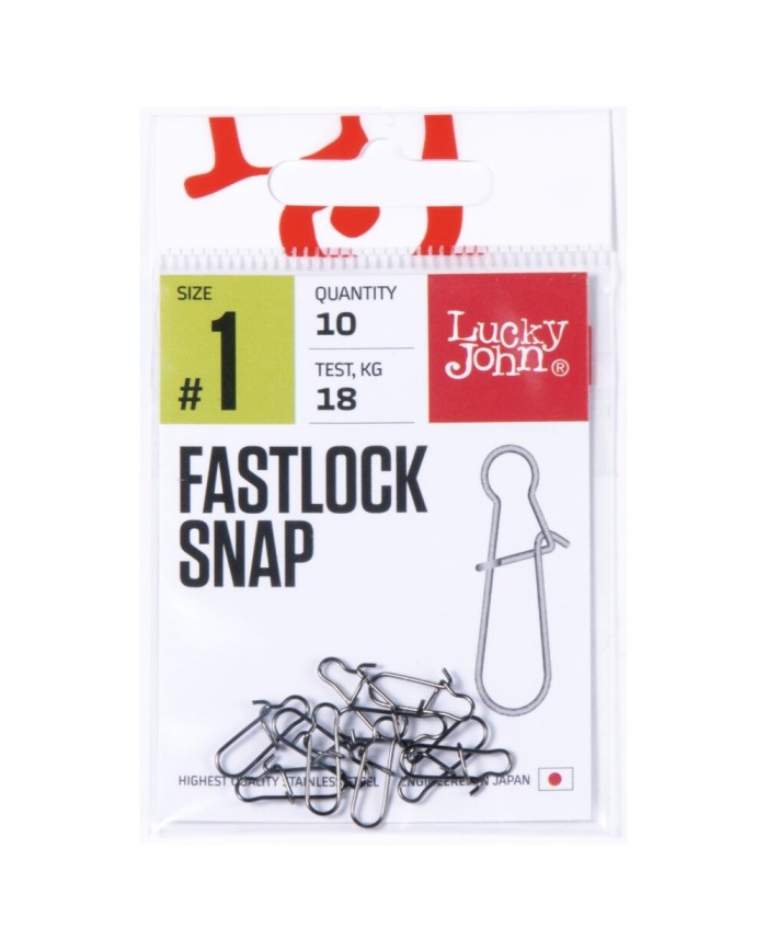 Agrafka Lucky John Fastlock Snap 18kg 10szt