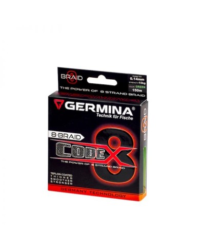 Plecionka Germina Code 8 Green Braid Line - 0,14mm Plecionka Germina Code 8 Green Braid Line - 0,14mm