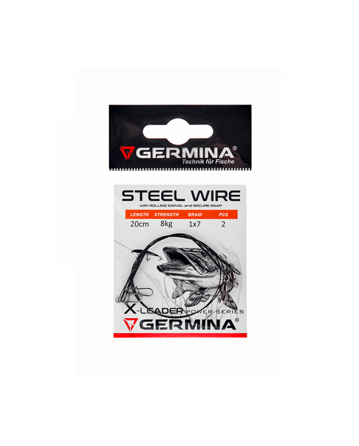 Przypon Germina Steel Wire X-Leader 1x7/20cm/8kg