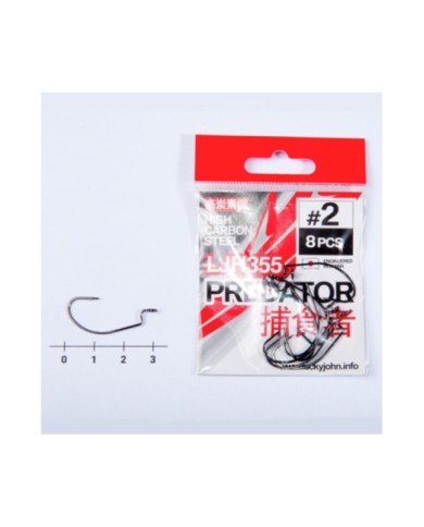 Hak Offsetowy Lucky John Predator Ljh355 roz. 2 8szt