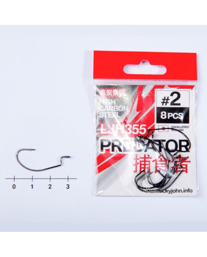 Hak Offsetowy Lucky John Predator Ljh355 roz. 2 8szt