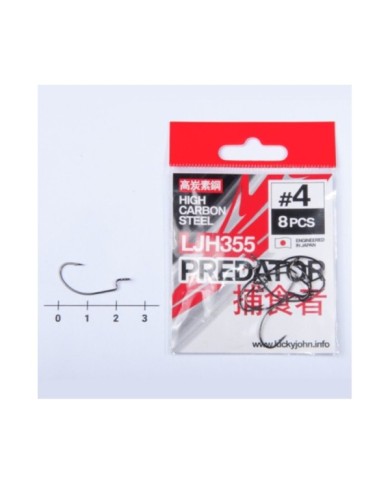 Hak Offsetowy Lucky John Predator Ljh355 roz. 4 8szt