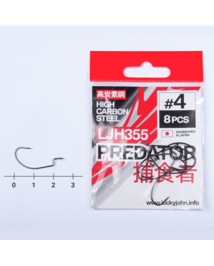 Hak Offsetowy Lucky John Predator Ljh355 roz. 4 8szt