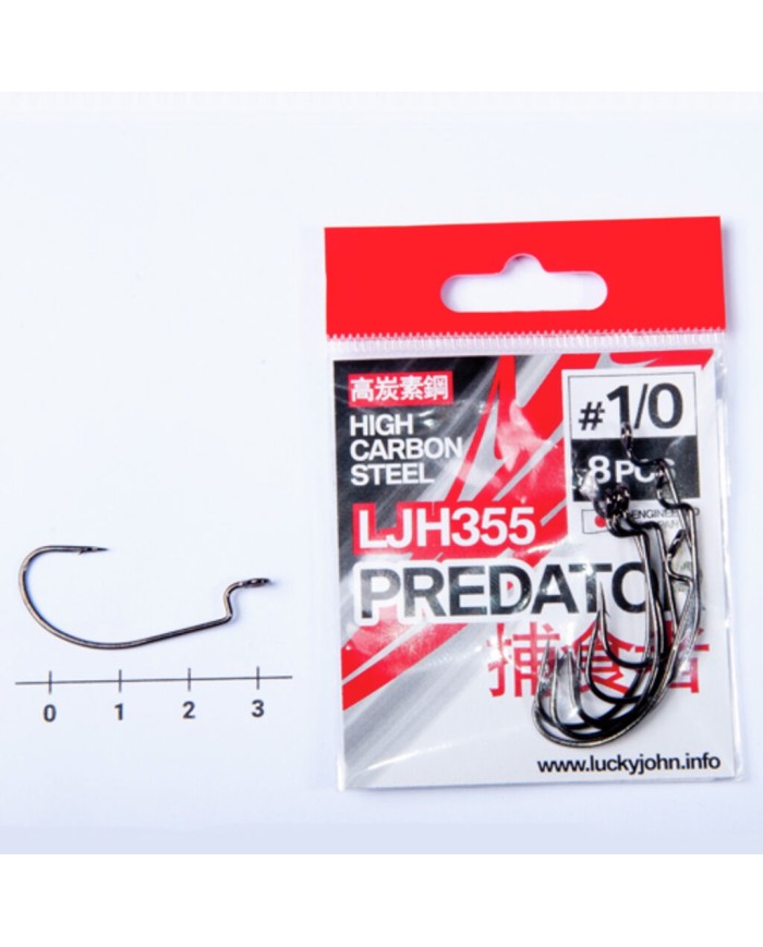 Hak Offsetowy Lucky John Predator Ljh355 roz. 1/0 8szt