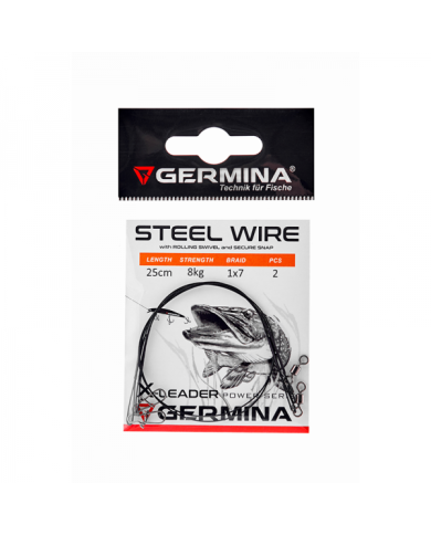 Przypon Germina Steel Wire X-Leader 1x7/25cm/8kg
