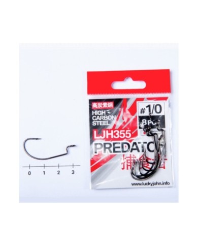 Hak Offsetowy Lucky John Predator Ljh355 roz. 1/0 8szt