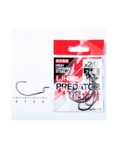 Hak Offsetowy Lucky John Predator Ljh355 roz. 2/0 7szt