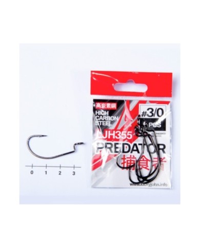 Hak Offsetowy Lucky John Predator Ljh355 roz. 3/0 6szt