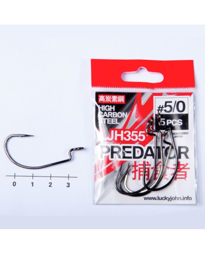 Hak Offsetowy Lucky John Predator Ljh355 roz. 5/0 5szt