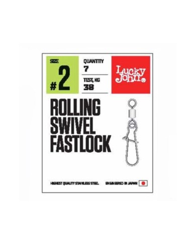 Agrafka Z Krętlikiem Lucky John Fastlock 32kg 7szt