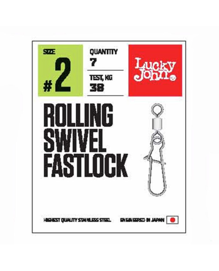 Agrafka Z Krętlikiem Lucky John Fastlock 18kg 10szt