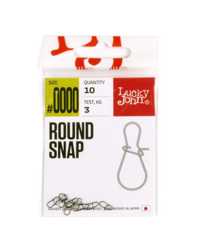 Agrafka Lucky John Round Snap 3kg 10szt