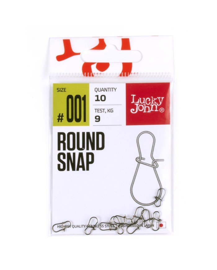 Agrafka Lucky John Round Snap 9kg 10szt