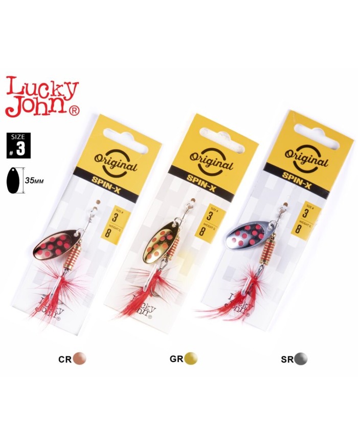 Obrotówka Lucky John Spin X Round 8g Set - 001SET