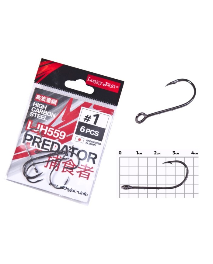 Hak Lucky John Duże oczko roz. 1 - 6szt