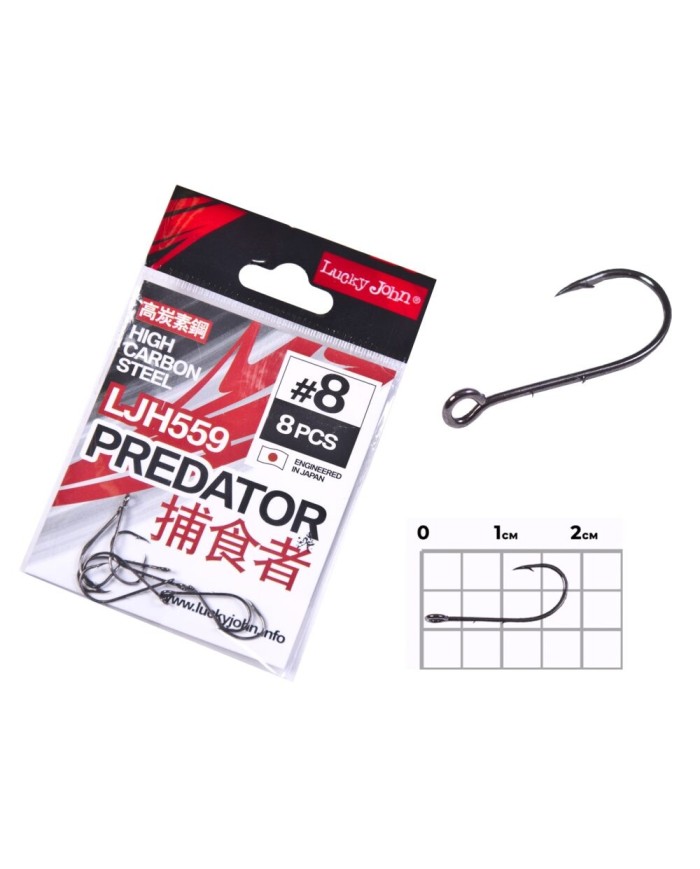 Hak Lucky John Duże oczko roz. 8 - 8szt