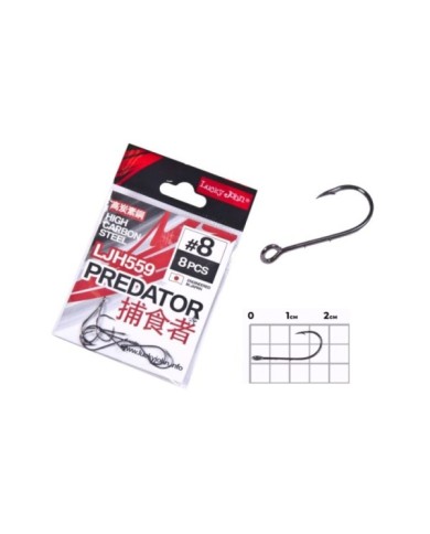 Hak Lucky John Duże oczko roz. 8 - 8szt