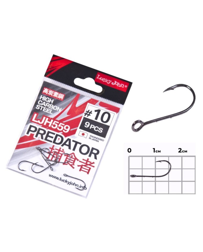 Hak Lucky John Duże oczko roz. 10 - 9szt