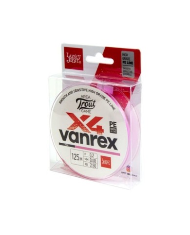 Plecionka Lucky John Vanrex Area Trout Gamex4 Pink 125m 0.08mm Plecionka Lucky John Vanrex Area Trout Gamex4 Pink 125m 0.08mm
