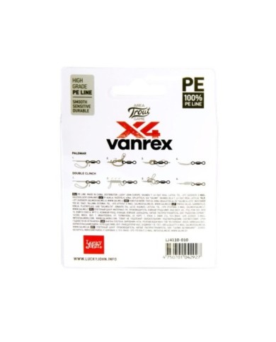 Plecionka Lucky John Vanrex Area Trout Gamex4 Pink 125m 0.10mm Plecionka Lucky John Vanrex Area Trout Gamex4 Pink 125m 0.10mm