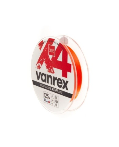 Plecionka Lucky John Vanrex X4 Braid Fluo Orange 125m 0.08mm Plecionka Lucky John Vanrex X4 Braid Fluo Orange 125m 0.08mm