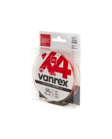 Plecionka Lucky John Vanrex X4 Braid Fluo Orange 125m 0.14mm Plecionka Lucky John Vanrex X4 Braid Fluo Orange 125m 0.14mm