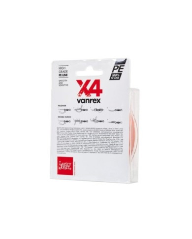 Plecionka Lucky John Vanrex X4 Braid Fluo Orange 125m 0.17mm Plecionka Lucky John Vanrex X4 Braid Fluo Orange 125m 0.17mm