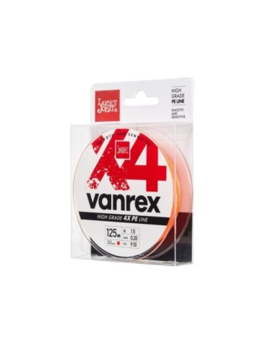 Plecionka Lucky John Vanrex X4 Braid Fluo Orange 125m 0.20mm Plecionka Lucky John Vanrex X4 Braid Fluo Orange 125m 0.20mm