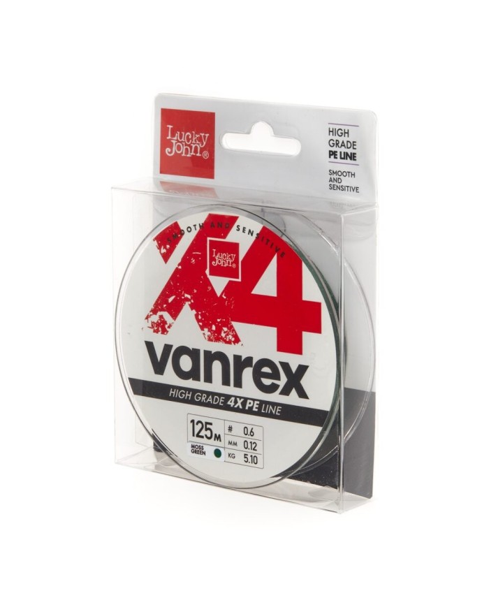 Plecionka Lucky John Vanrex X4 Braid Moss Green 125m 0.12mm