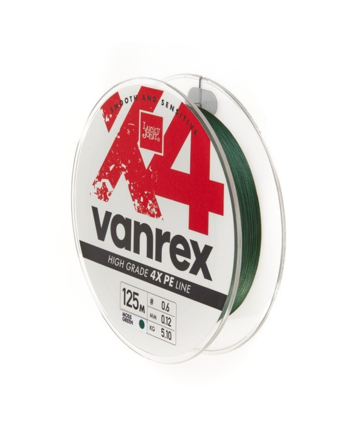 Plecionka Lucky John Vanrex X4 Braid Moss Green 125m 0.12mm