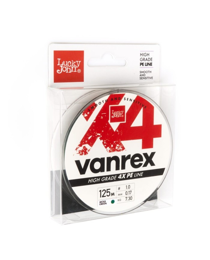 Plecionka Lucky John Vanrex X4 Braid Moss Green 125m 0.17mm