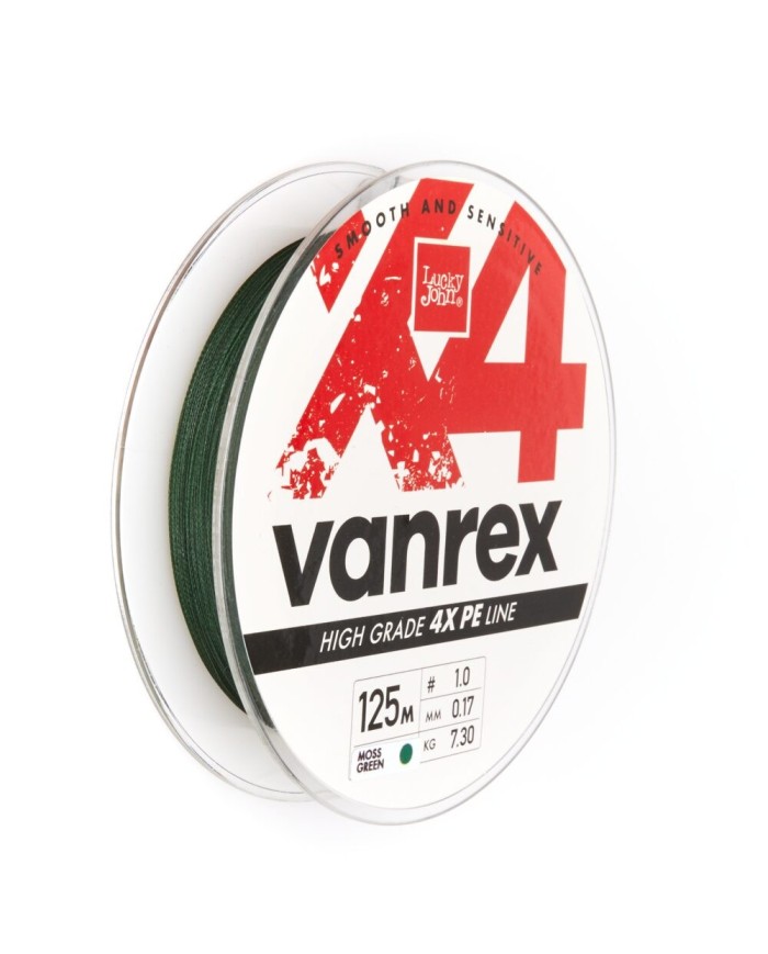 Plecionka Lucky John Vanrex X4 Braid Moss Green 125m 0.17mm