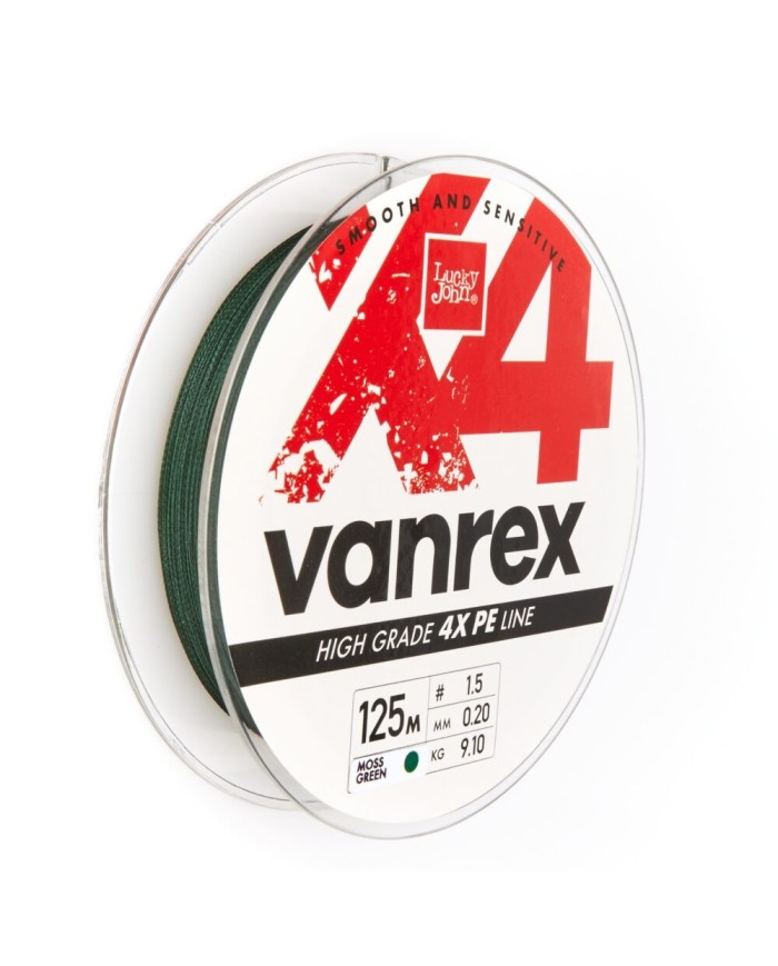 Plecionka Lucky John Vanrex X4 Braid Moss Green 125m 0.20mm