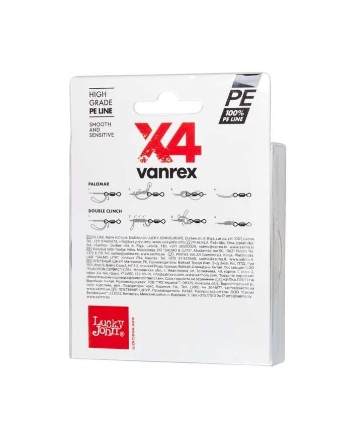 Plecionka Lucky John Vanrex X4 Braid Moss Green 125m 0.20mm