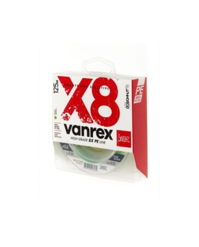 Plecionka Lucky John Vanrex X8 Braid Fluo Green 125m 0.12mm Plecionka Lucky John Vanrex X8 Braid Fluo Green 125m 0.12mm