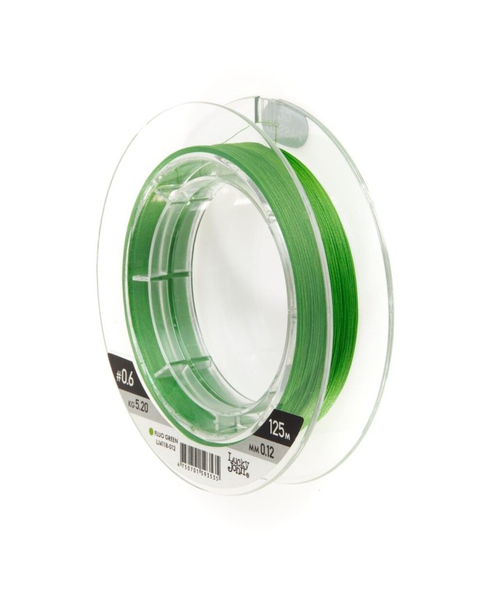 Plecionka Lucky John Vanrex X8 Braid Fluo Green 125m 0.12mm
