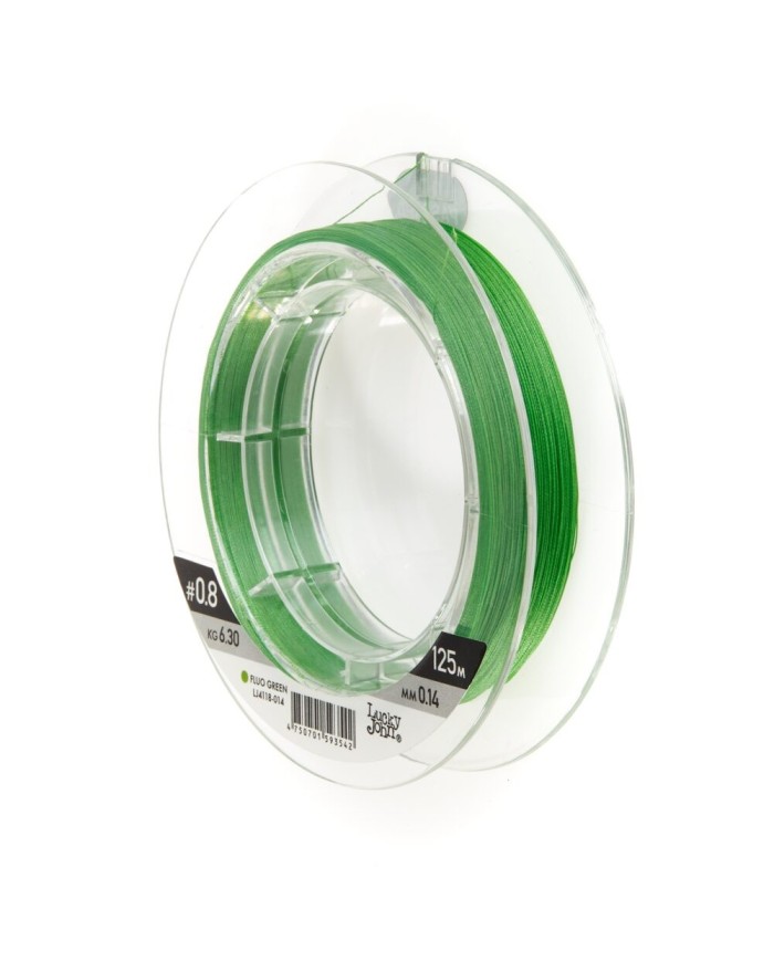 Plecionka Lucky John Vanrex X8 Braid Fluo Green 125m 0.14mm