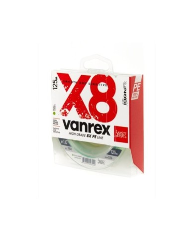 Plecionka Lucky John Vanrex X8 Braid Fluo Green 125m 0.16mm Plecionka Lucky John Vanrex X8 Braid Fluo Green 125m 0.16mm