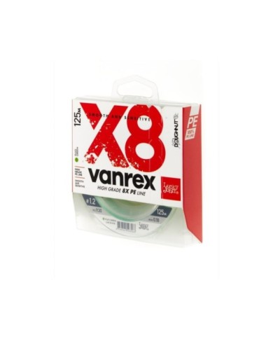 Plecionka Lucky John Vanrex X8 Braid Fluo Green 125m 0.18mm Plecionka Lucky John Vanrex X8 Braid Fluo Green 125m 0.18mm