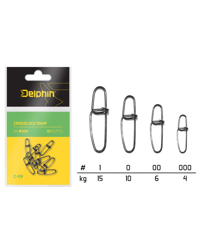 Agrafka Delphin Crosslock C-03/10szt - BN/0